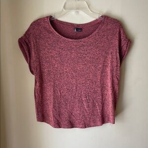 UO Sparkle & Fade Heathered Red Short Sleeve Tee Size XS